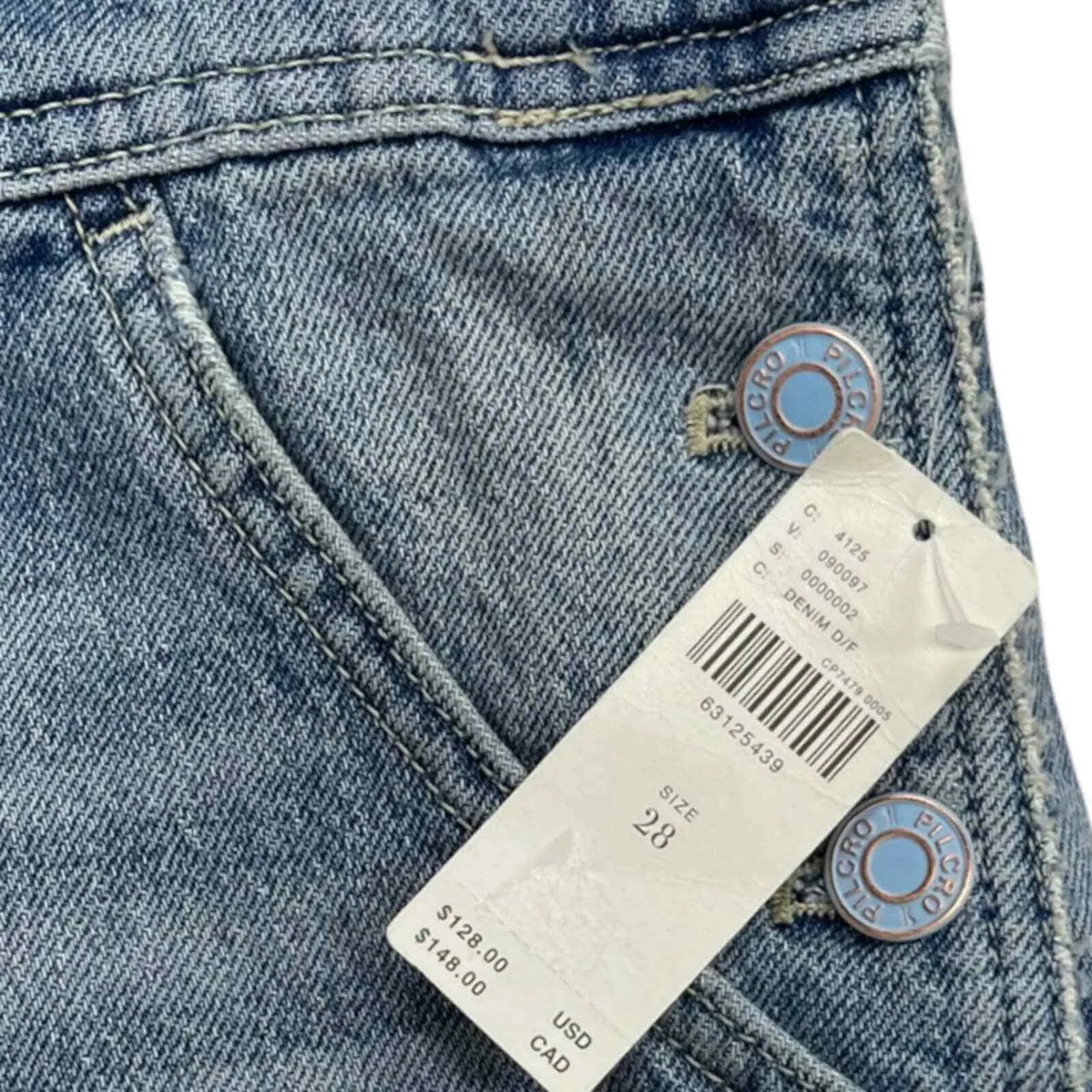 Anthropologie Pilcro Cut Off Denim Overalls Size 28 New