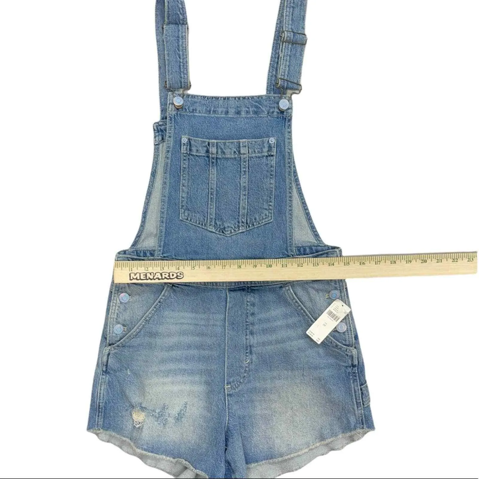 Anthropologie Pilcro Cut Off Denim Overalls Size 28 New