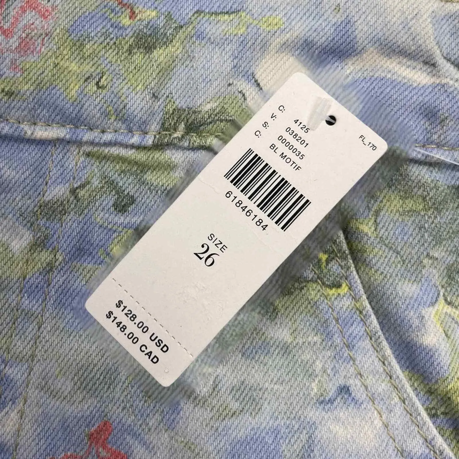 Anthropologie Pilcro Cut-Off Short Overalls Size 26 Denim Watercolor
