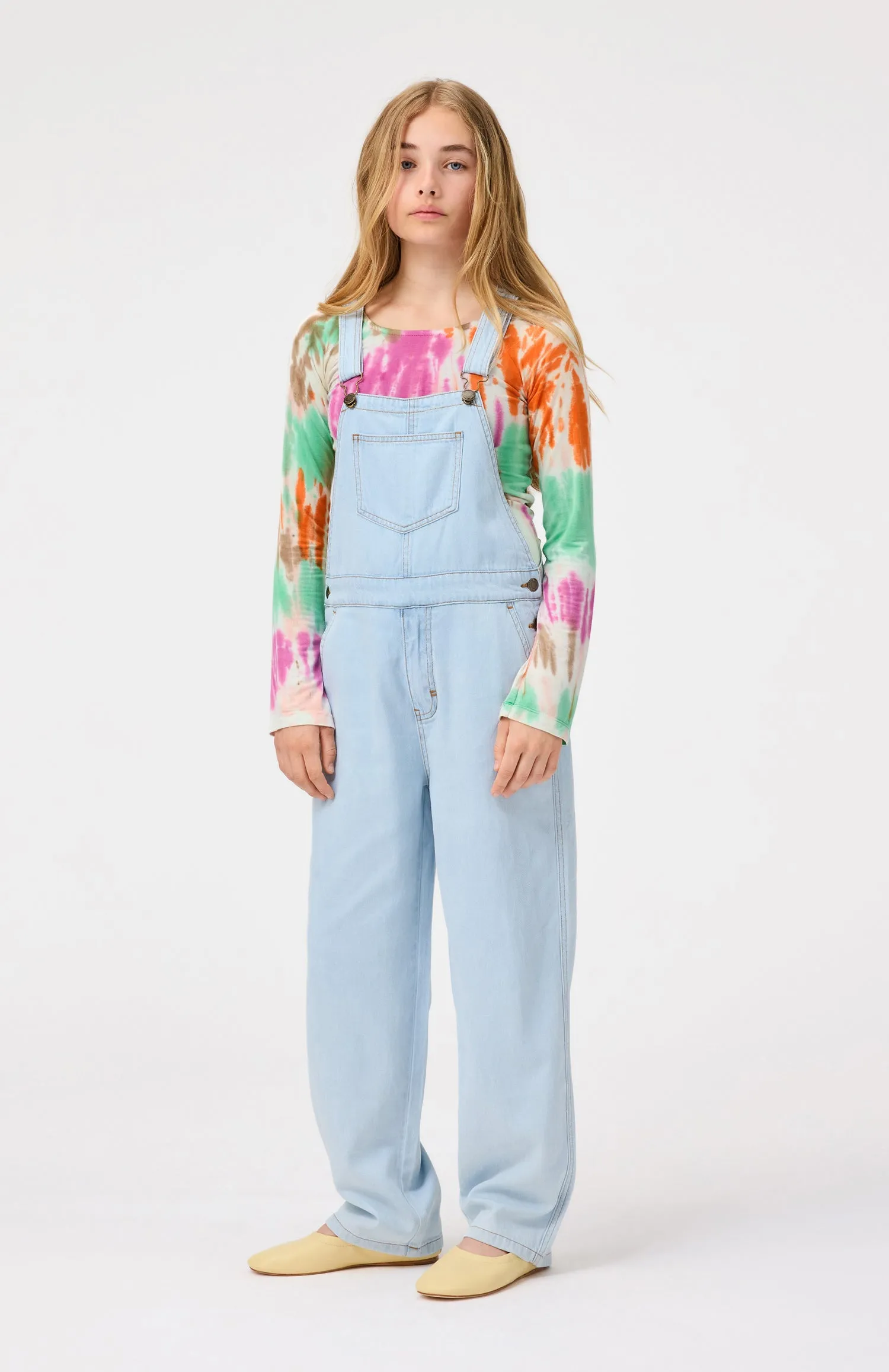 Bleached Drapey Overalls