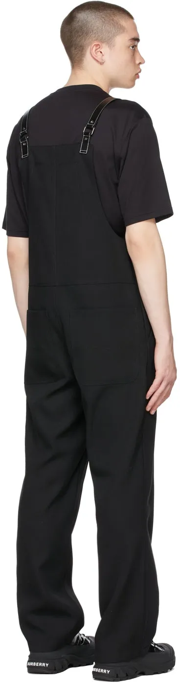 Burberry Black Wool Overalls