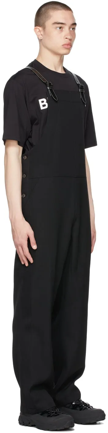 Burberry Black Wool Overalls