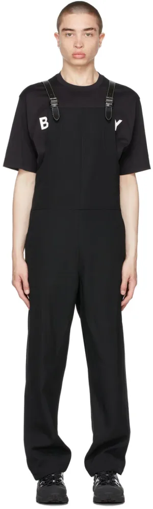 Burberry Black Wool Overalls