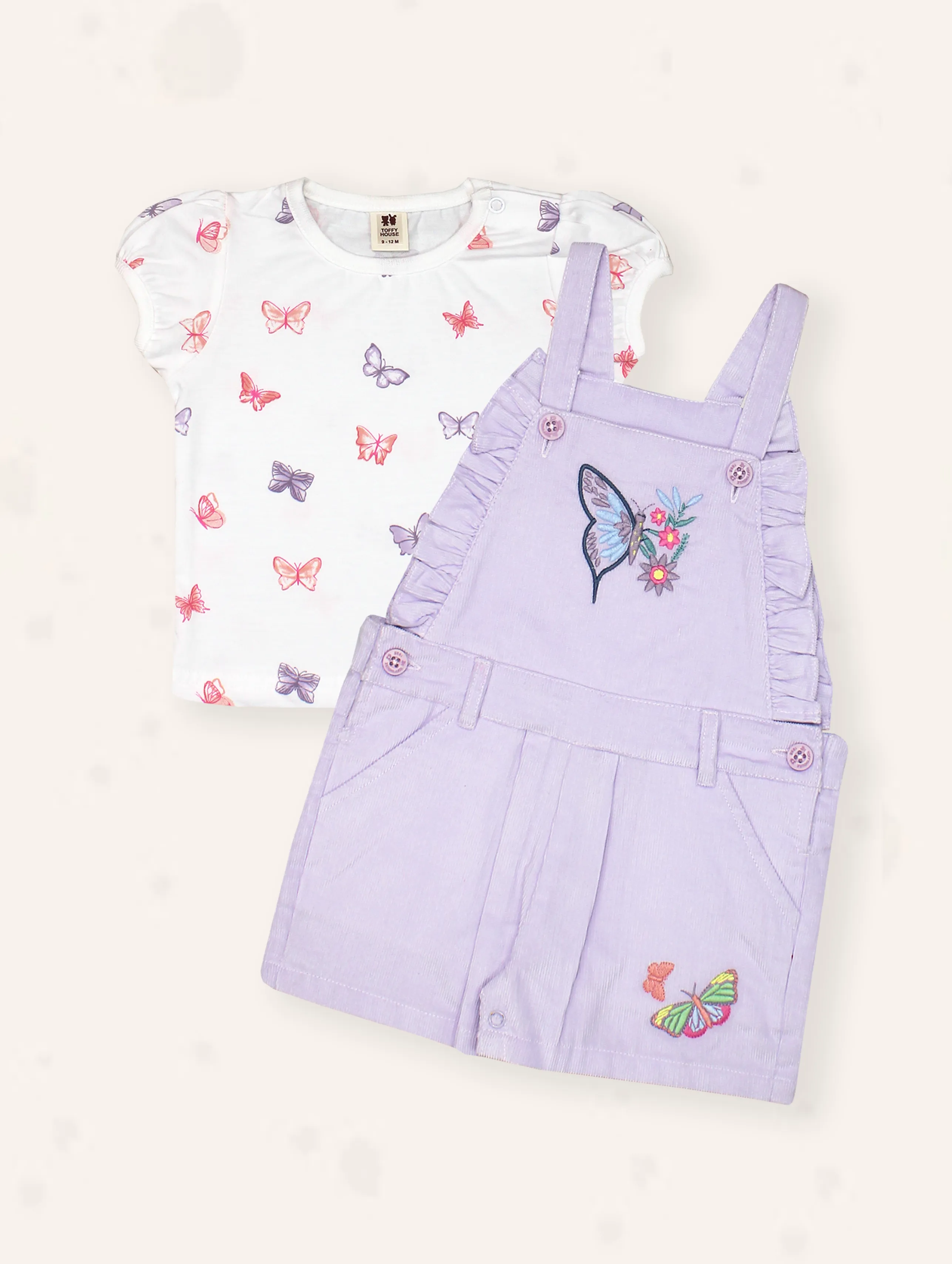 Butterfly Charm Kids Outfit Set