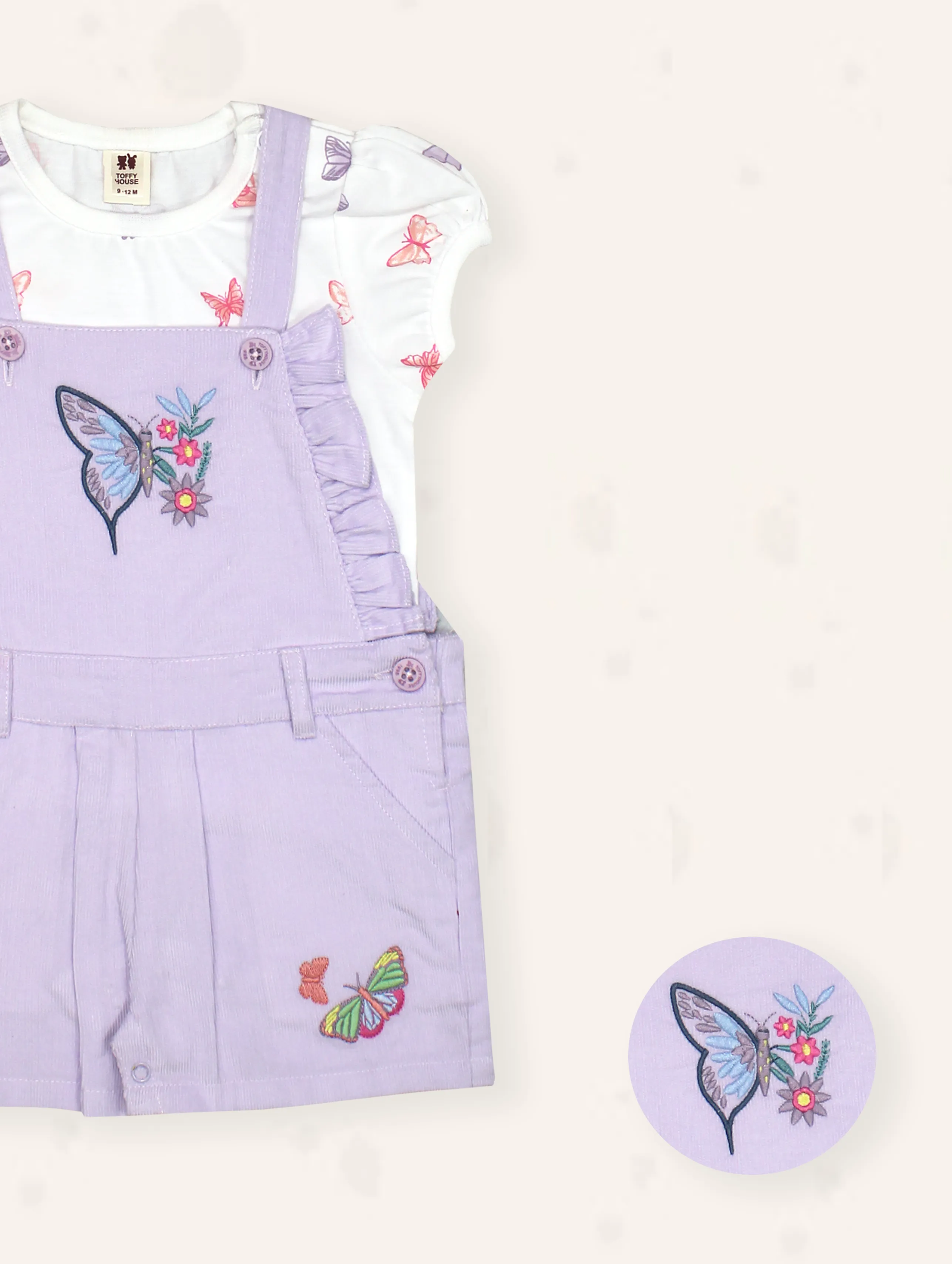 Butterfly Charm Kids Outfit Set