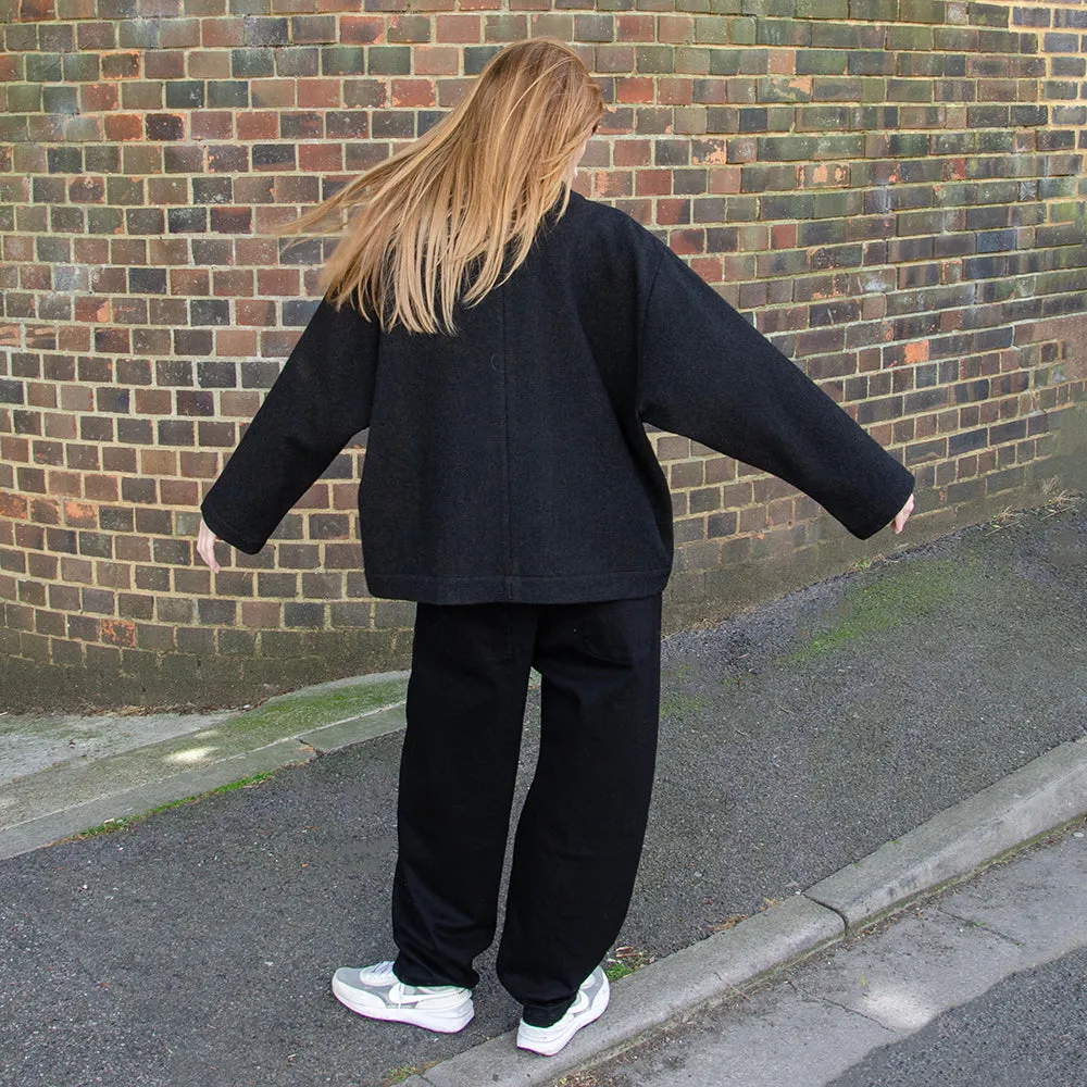 Crossley Black Canvas Drawstring Pants