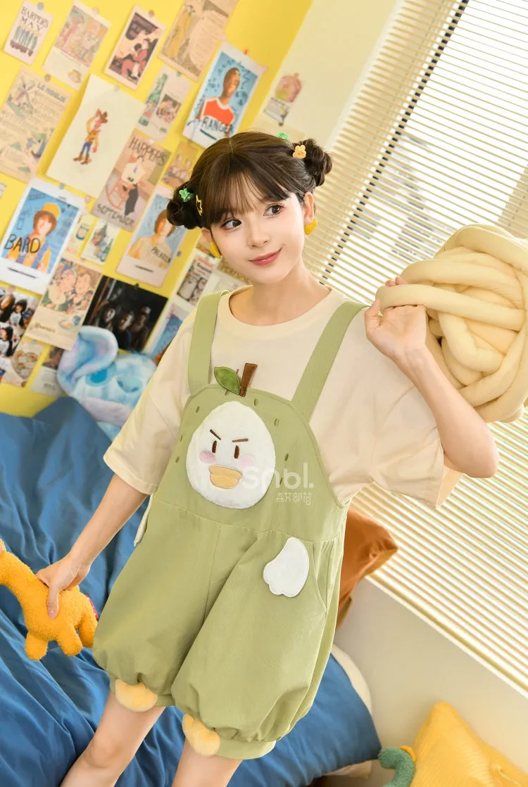 Cute Cartoon Pattern Overalls