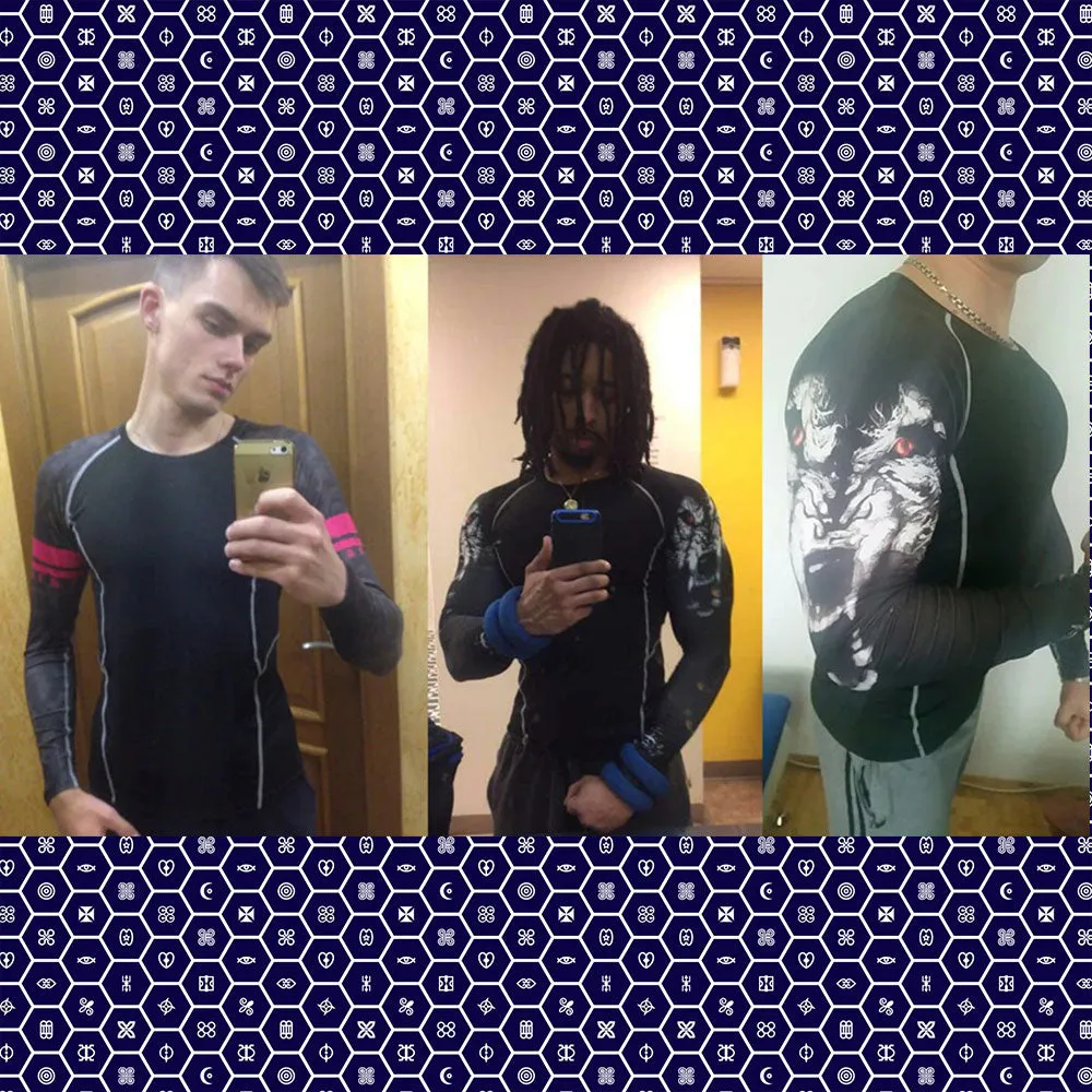 Ghost 3 Long Sleeve No Gi BJJ Compression Rash Guard, Leggings & Shorts for Jiu Jitsu, MMA, Grappling & Wrestling Kit