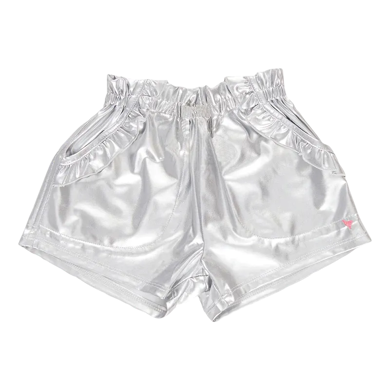 Girls Lame Theodore Short - Silver