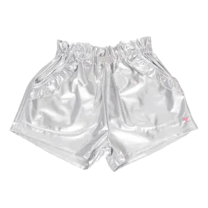 Girls Lame Theodore Short - Silver