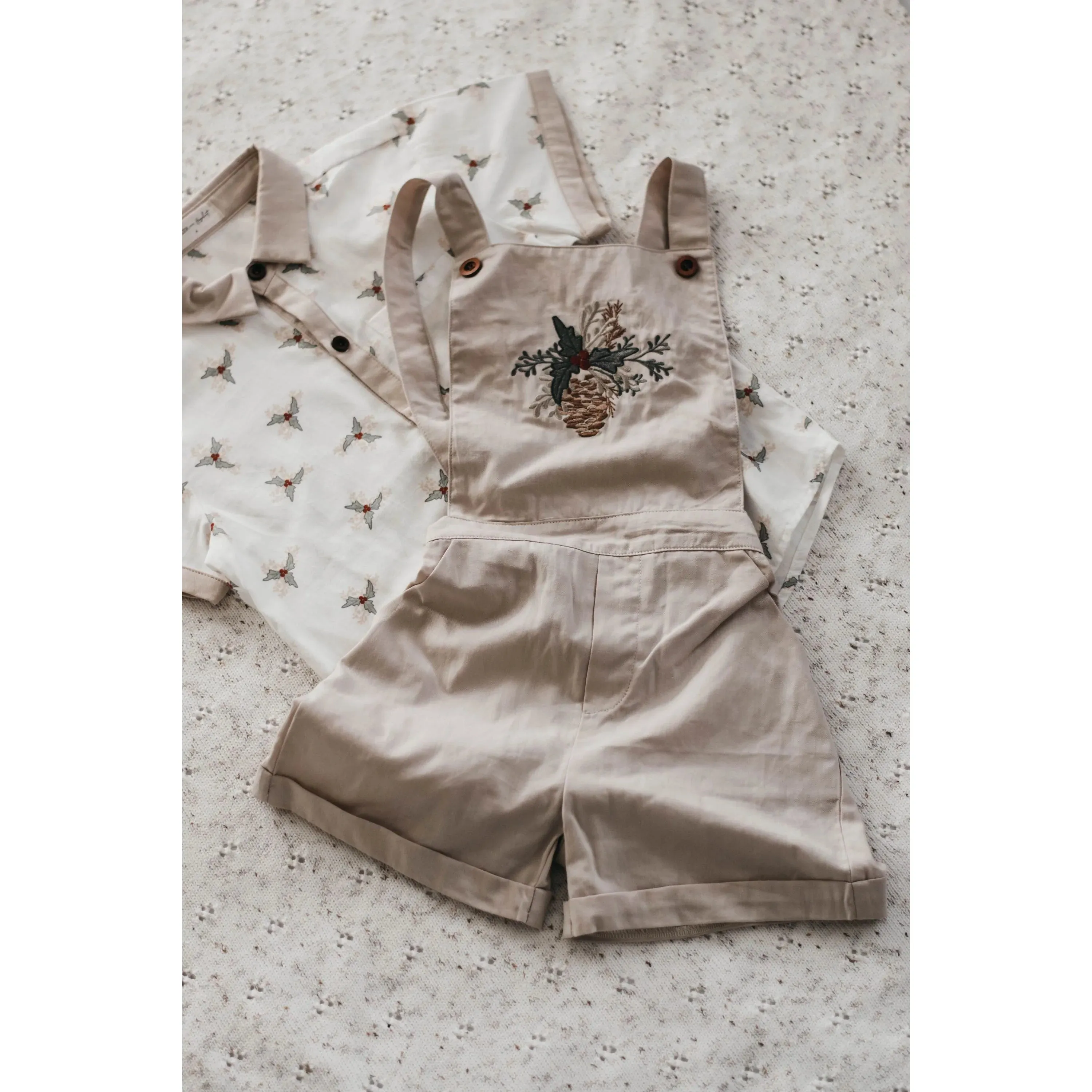Holly & Mistletoe Overalls