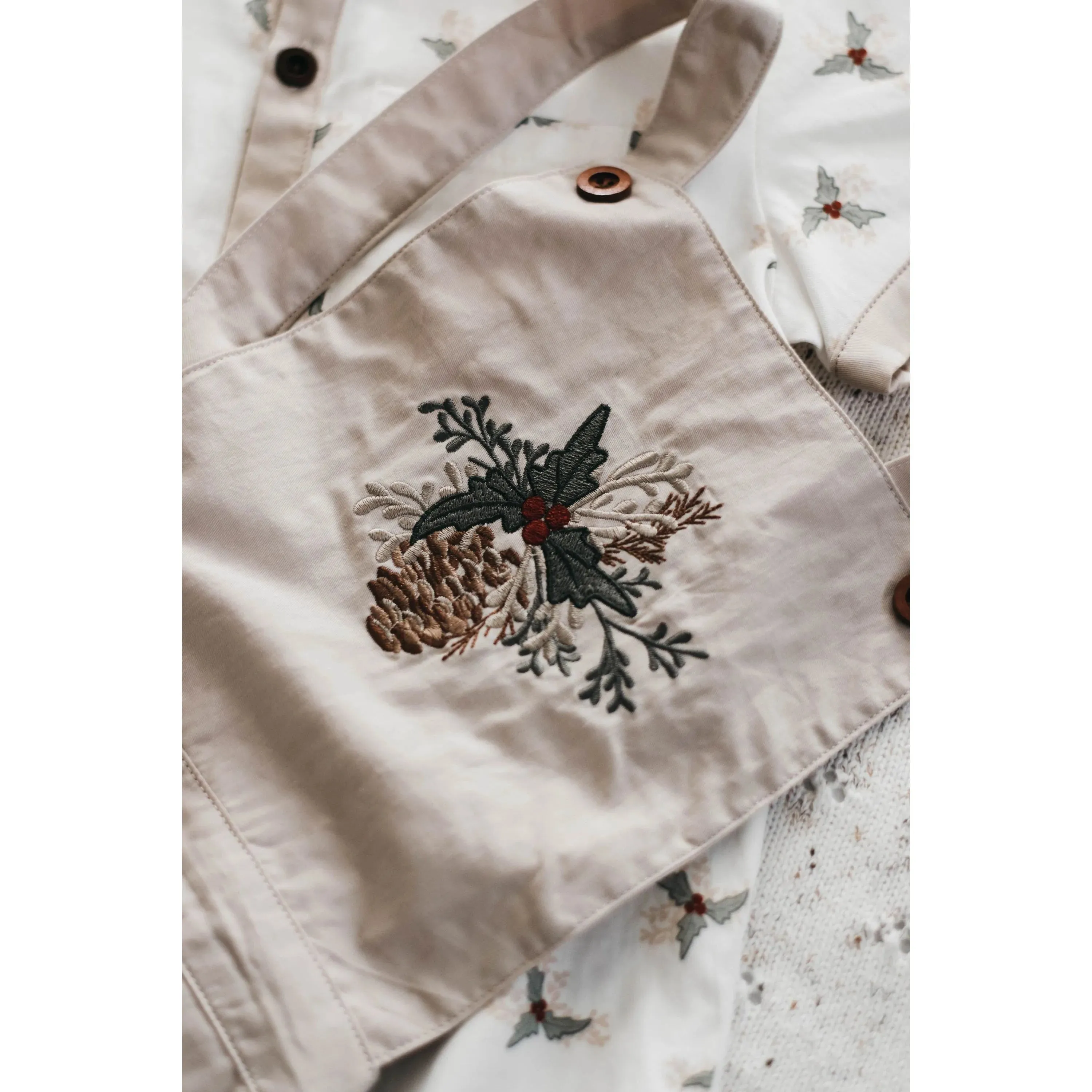 Holly & Mistletoe Overalls