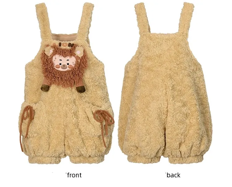 Kawaii Cartoon Animal Plush Overalls
