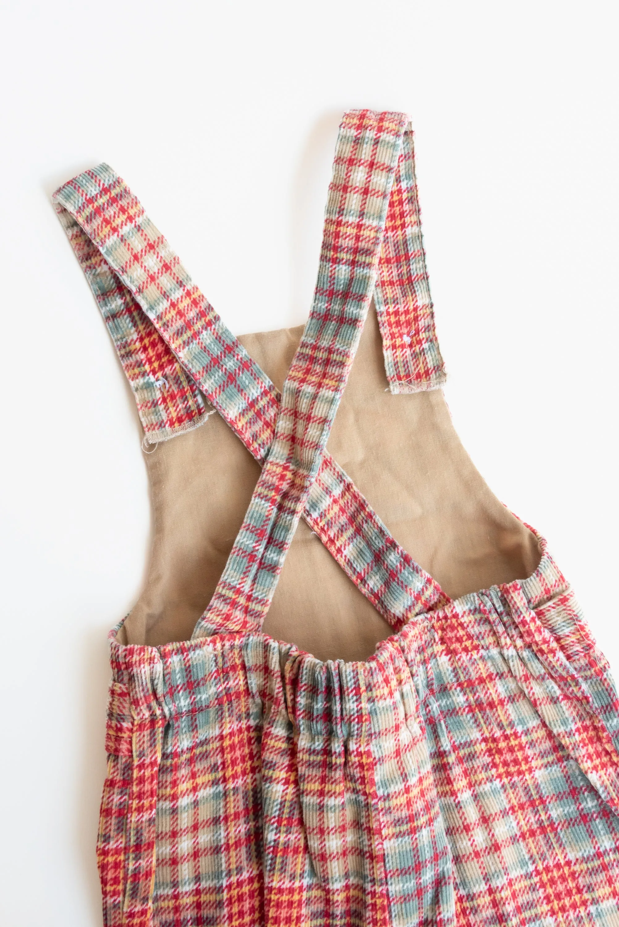 ma21 Plaid overalls
