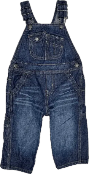 Osh Kosh Classic  Bib & Brace Vestbak Denim Overalls - Size 12M