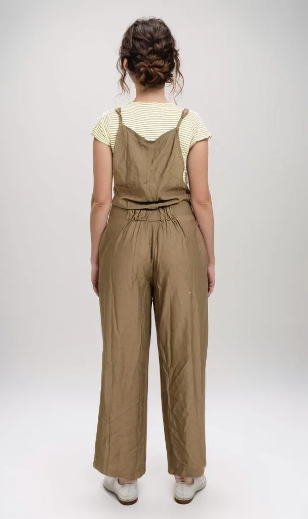 R206970-R206970 - Linen Overalls - Olive