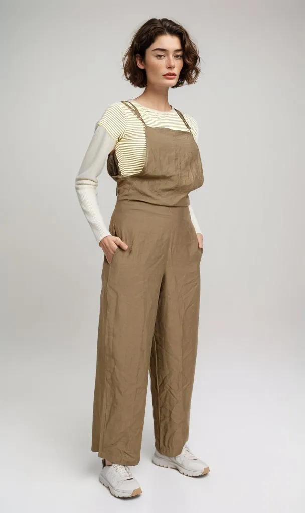 R206970-R206970 - Linen Overalls - Olive