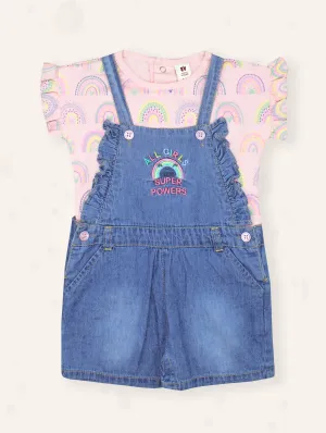 Supergirl Denim Romper Set