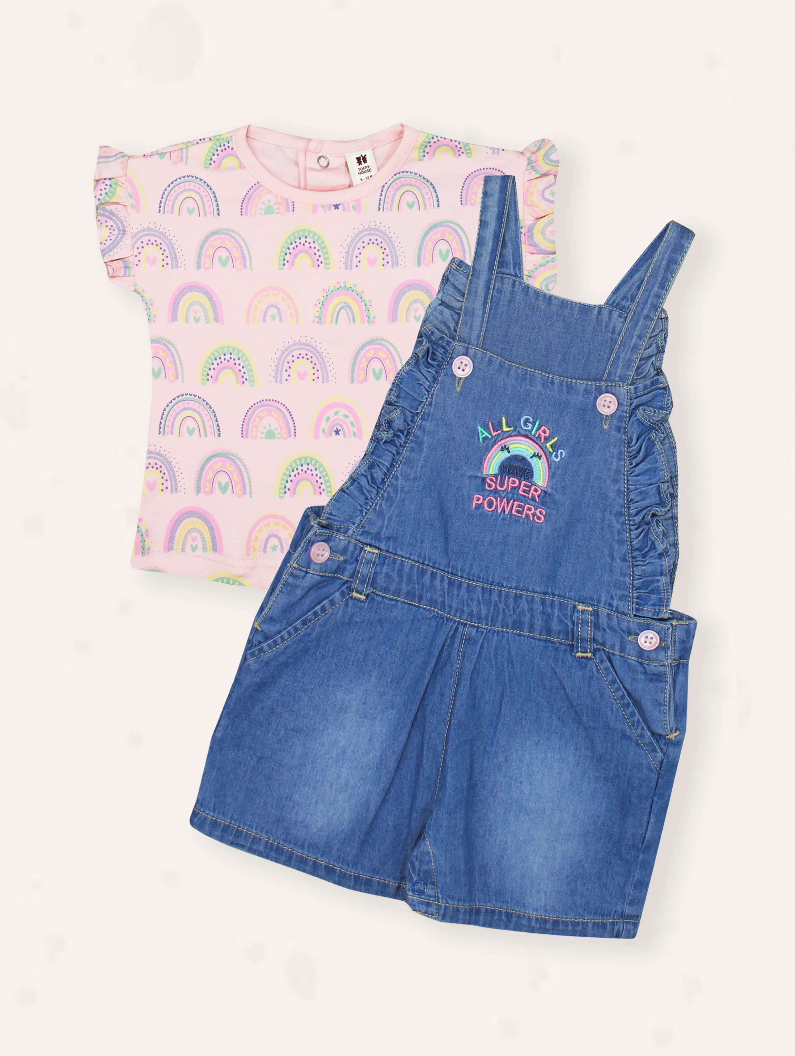 Supergirl Denim Romper Set