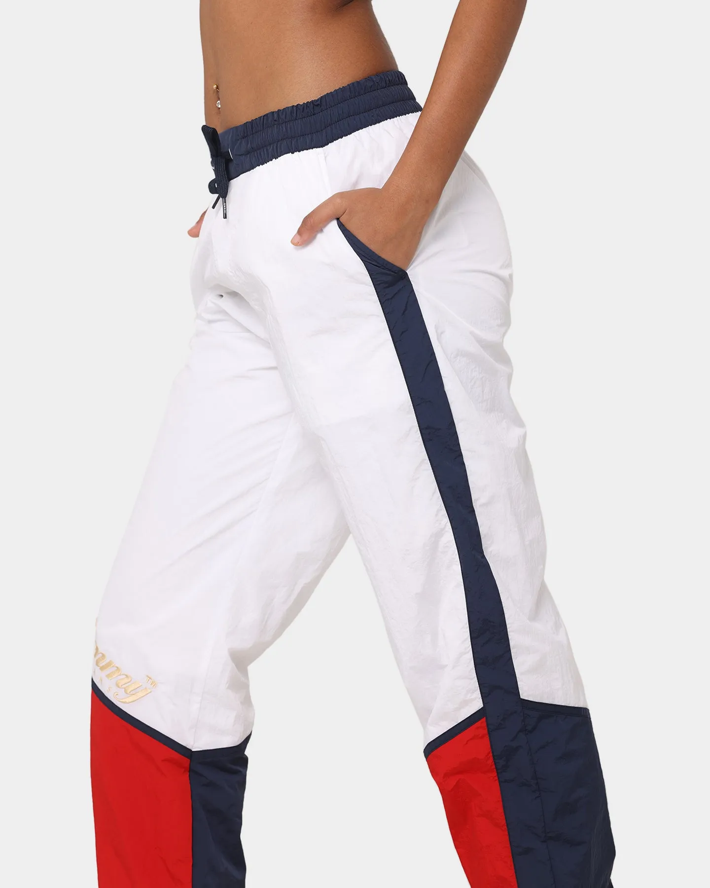 Tommy Jeans Women's TJW Archive Windpants White/Multi-Coloured