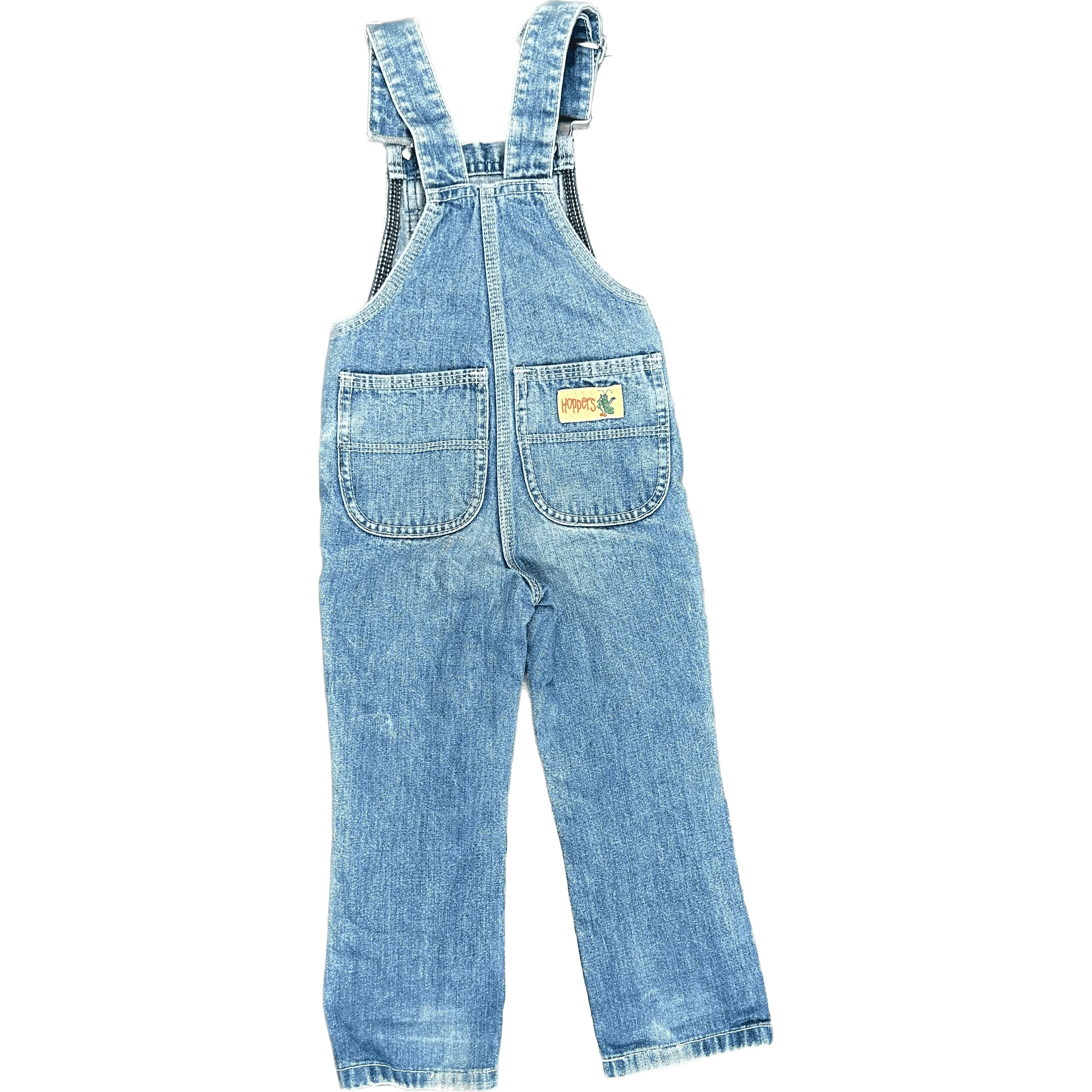 Vintage 1970's 'Hoppers' Australian Made Denim Dungaree Overalls - Size 2