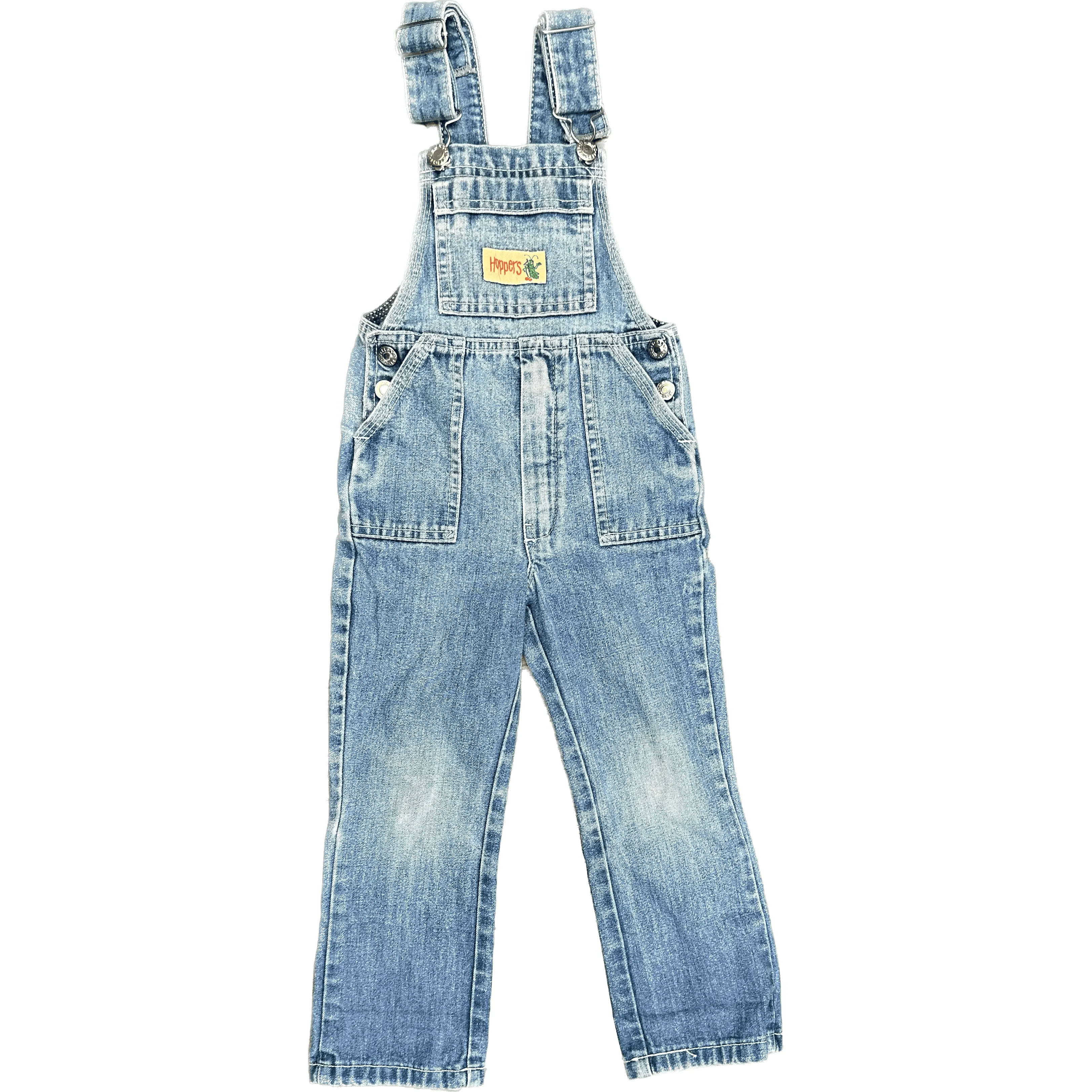 Vintage 1970's 'Hoppers' Australian Made Denim Dungaree Overalls - Size 2