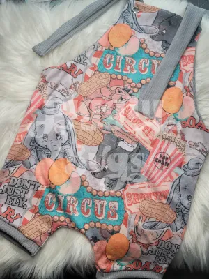 Vintage Elephant Fair Overalls