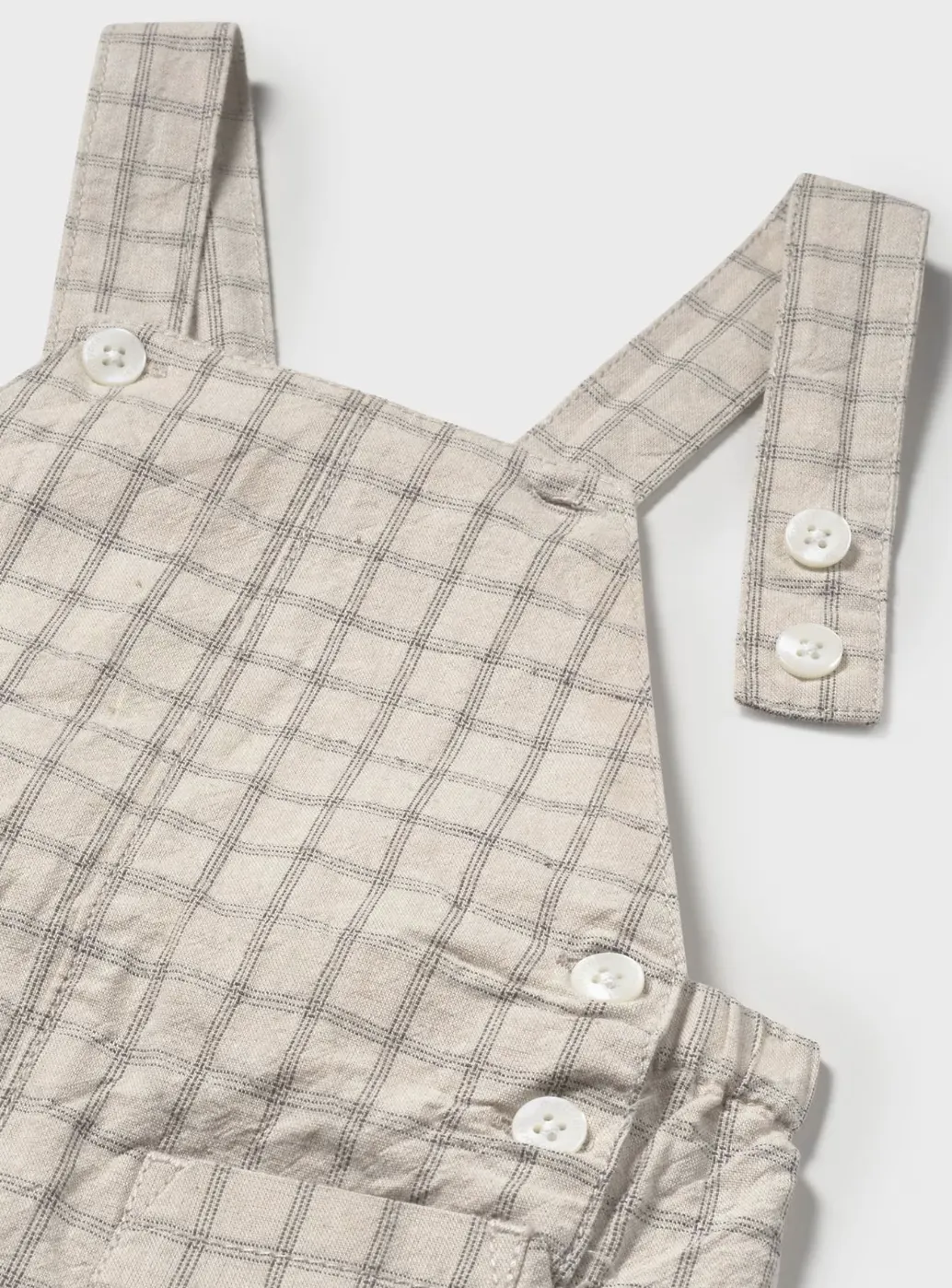 Windowpane Plaid Overalls