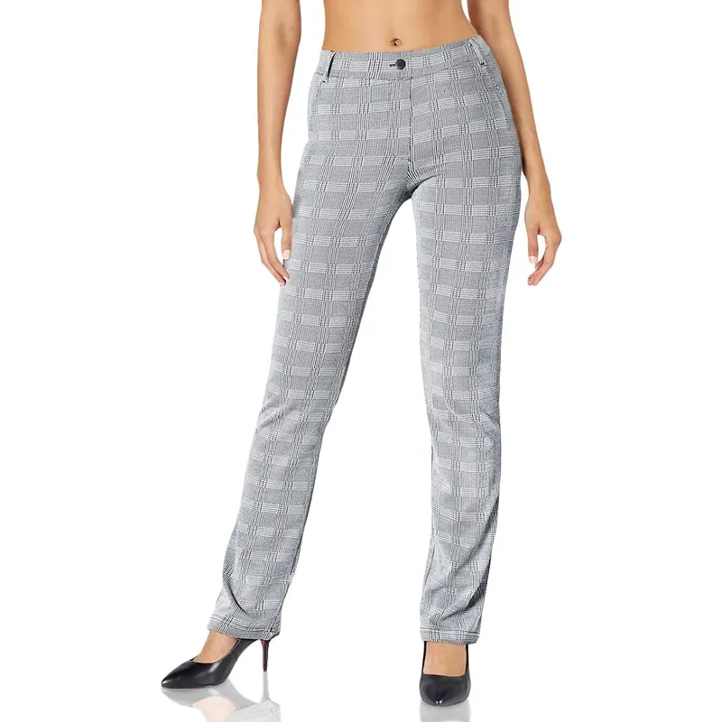 Women's Petite/Regular/Tall Straight Leg Yoga Dress Pants With Belt Loops With 4 Pockets