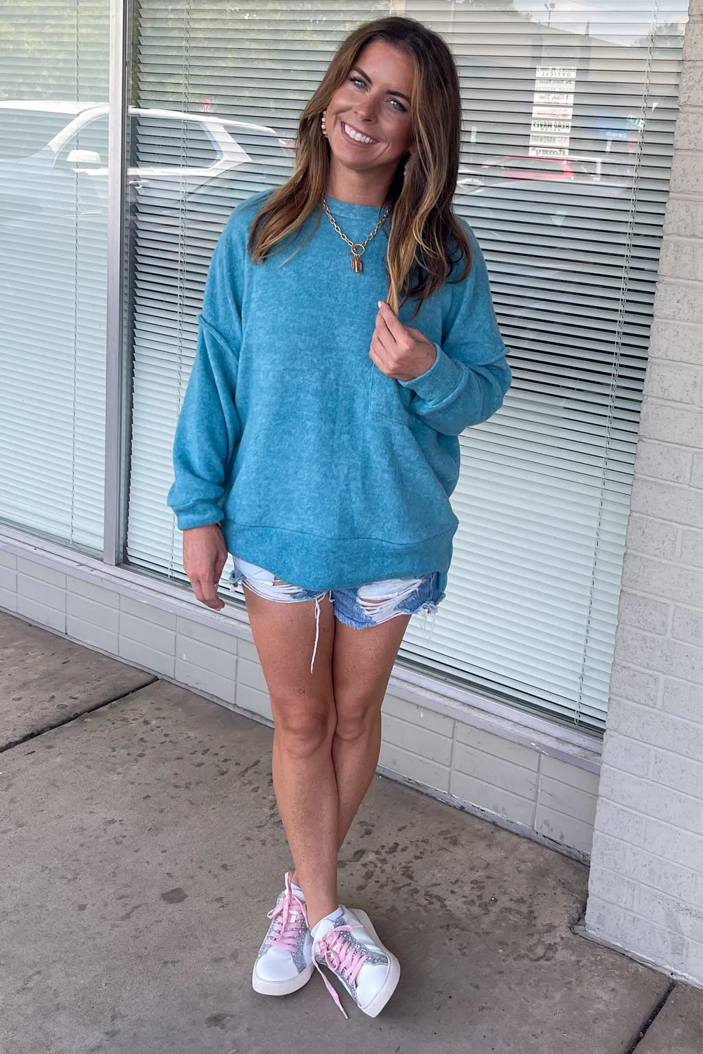 Zenana-Drop Shoulder Oversized Sweater