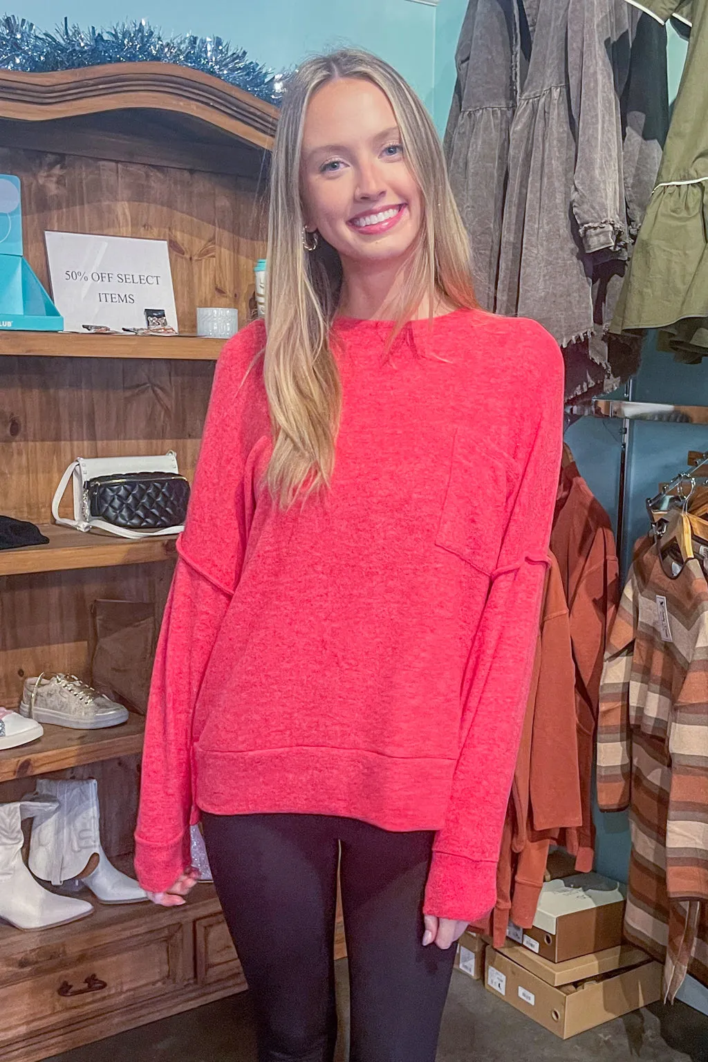 Zenana-Drop Shoulder Oversized Sweater