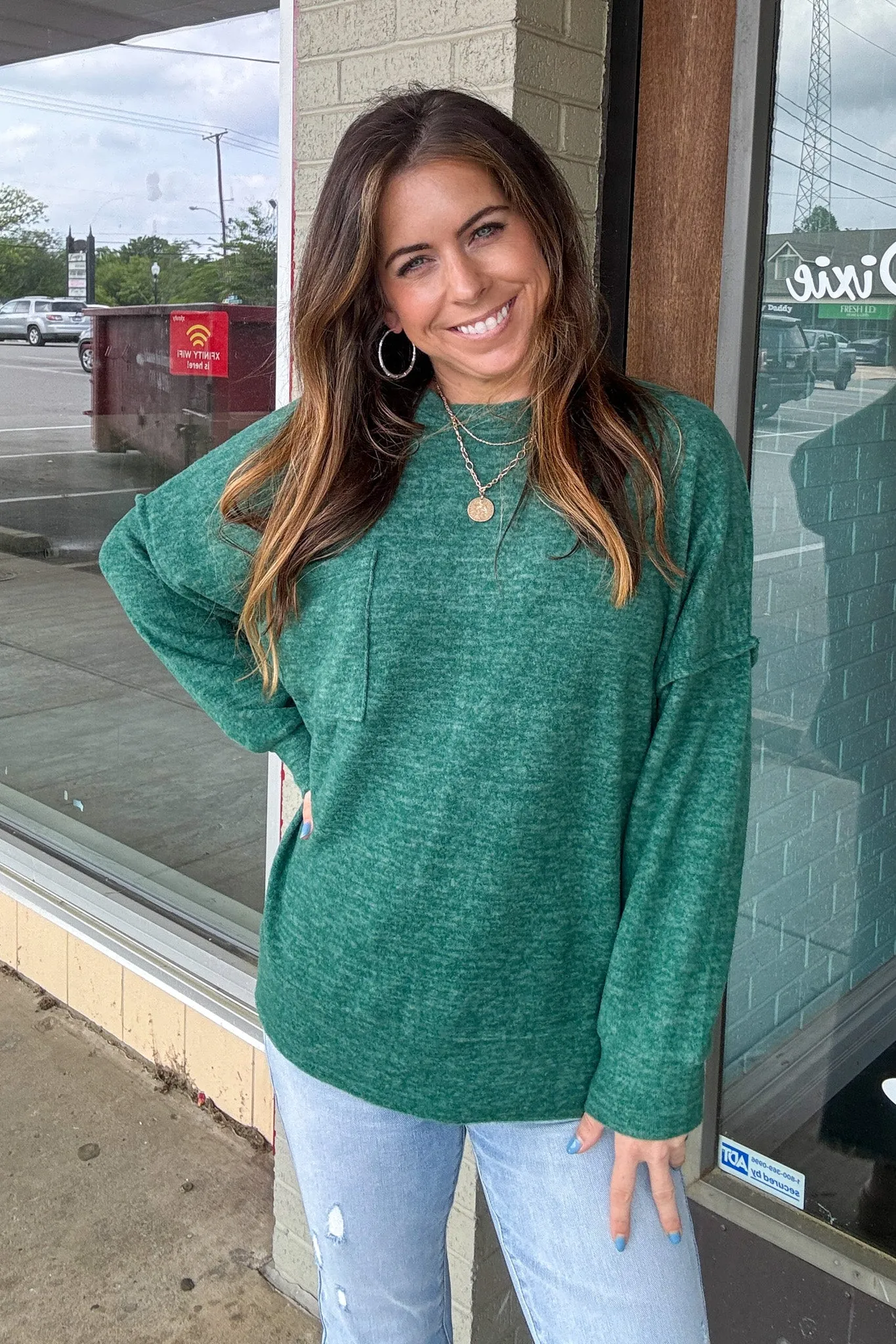 Zenana-Drop Shoulder Oversized Sweater