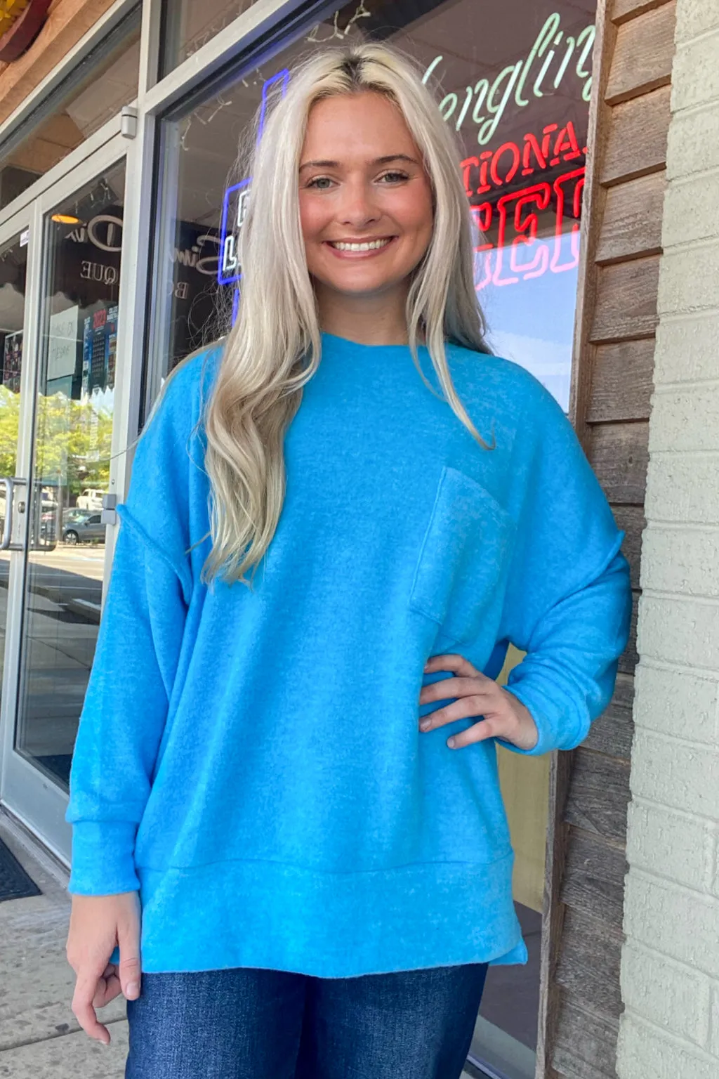 Zenana-Drop Shoulder Oversized Sweater