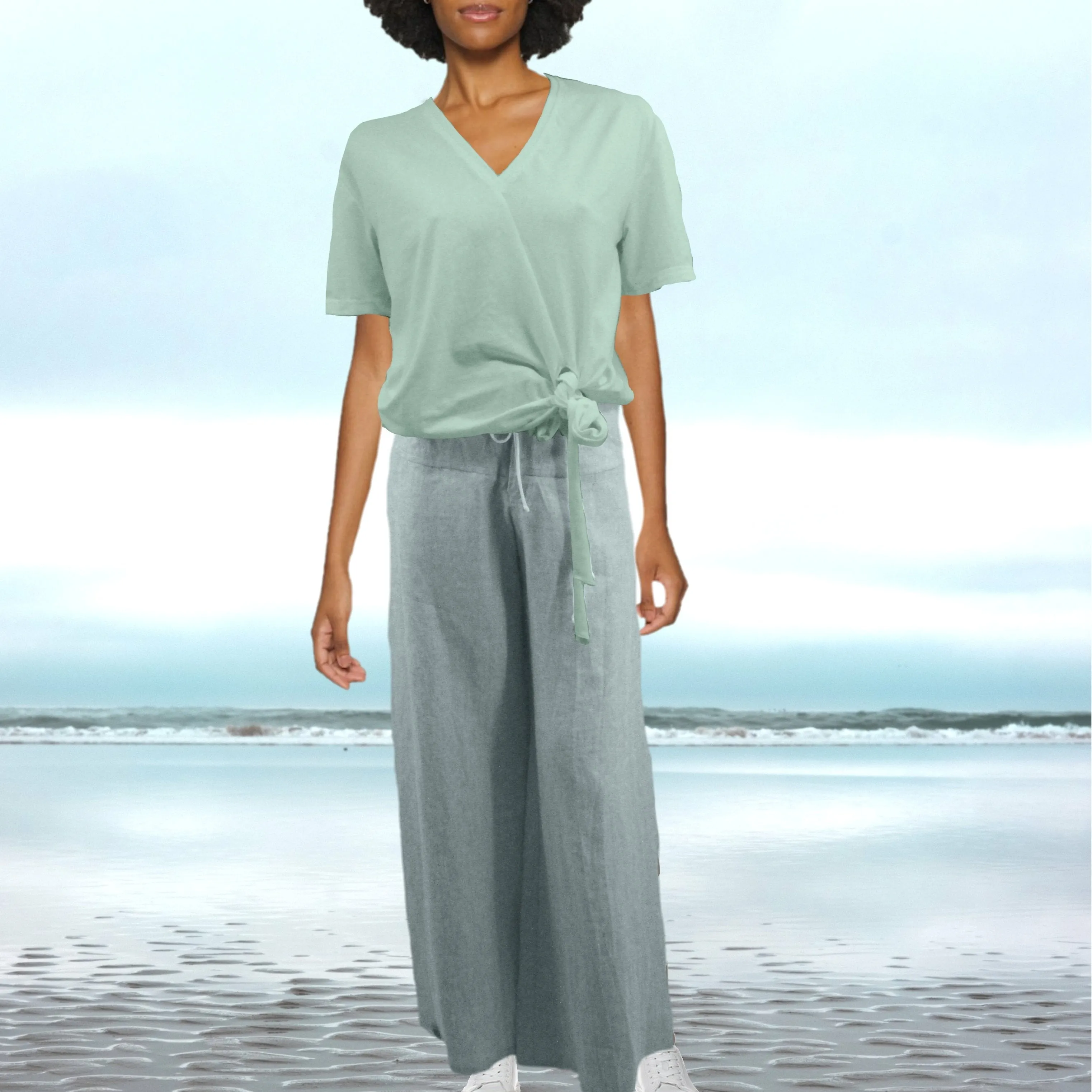 zomerbroek van linnen chambray / summer pants linen chambray