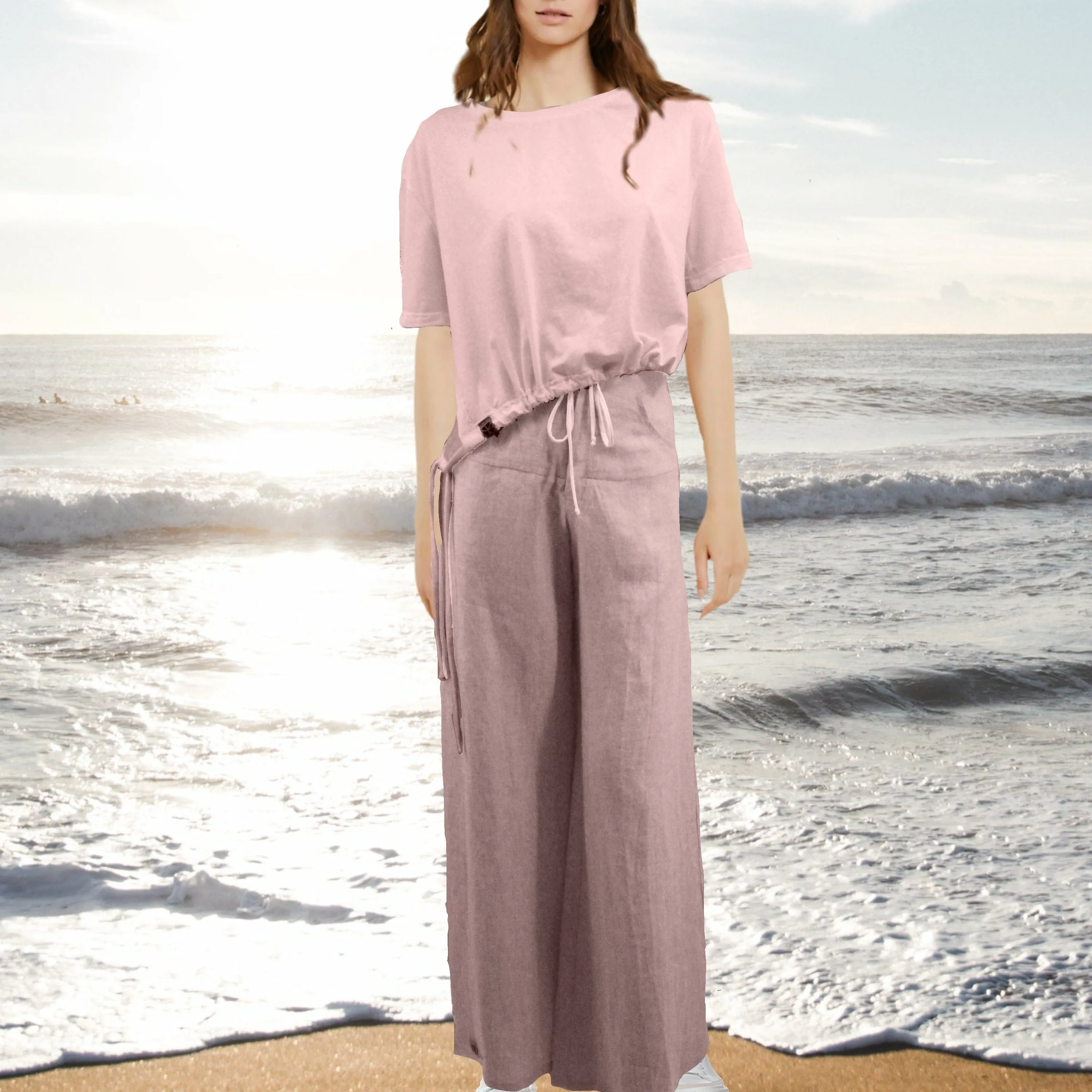 zomerbroek van linnen chambray / summer pants linen chambray