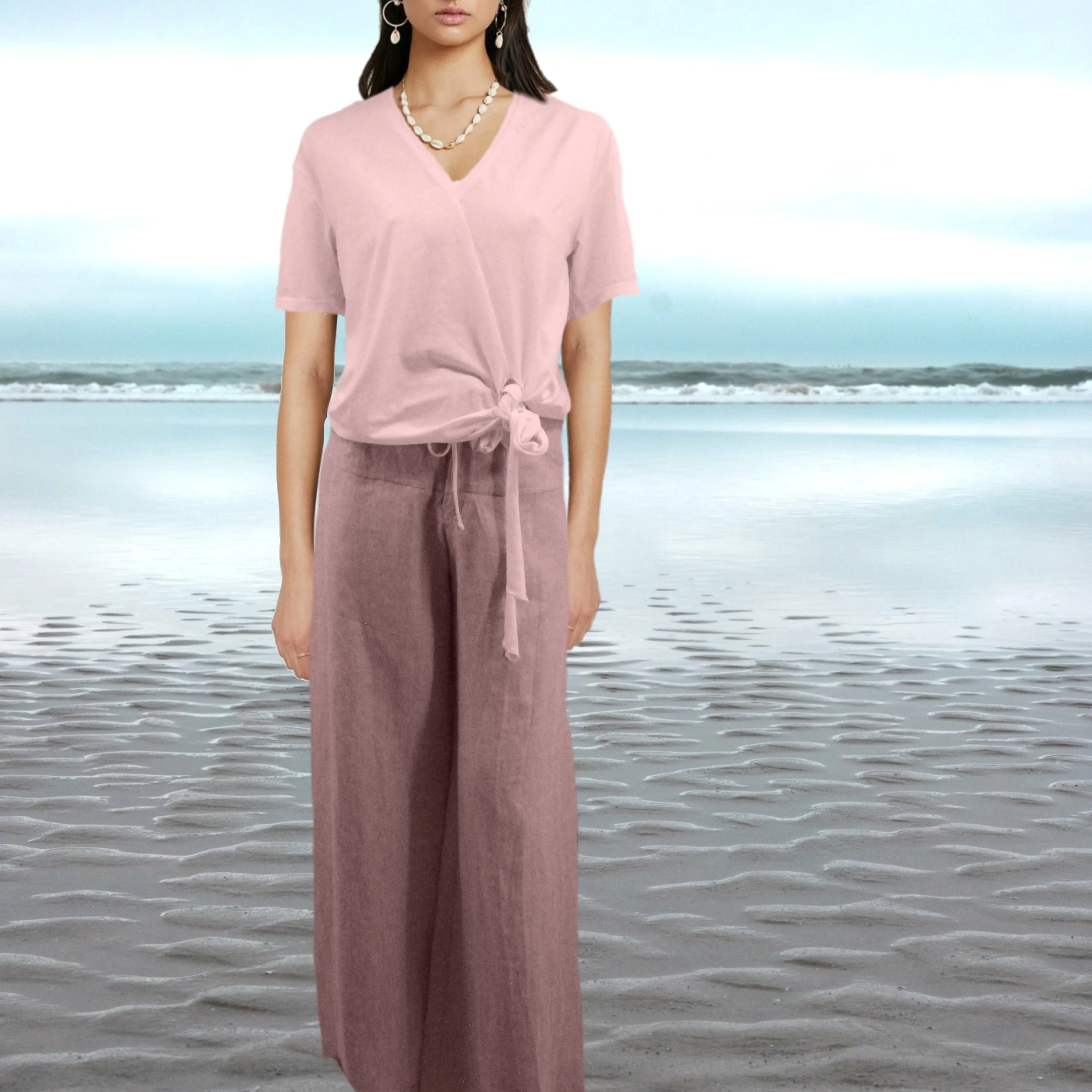 zomerbroek van linnen chambray / summer pants linen chambray